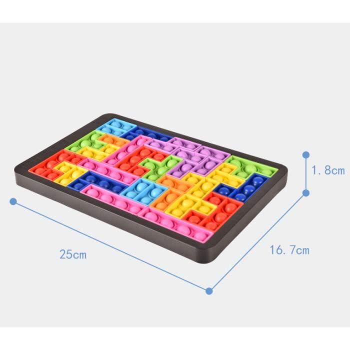 Géant Tetris Puzzle Popper à Bulles Jouet Sensoriel Fidget Bulle