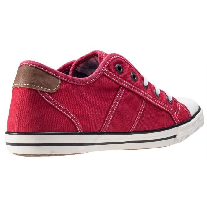 Basket mustang sales femme rouge