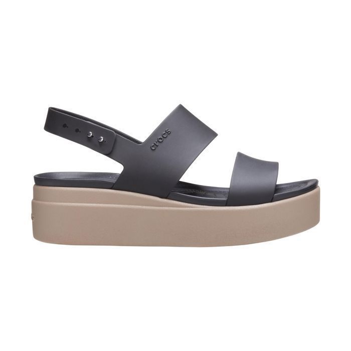 Crocs Compenser Sandales - CROCS - Brooklyn Low Wedge - Noir - Talon compensé - 5 cm de ...