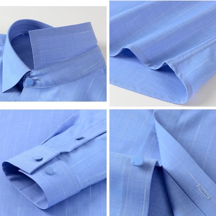 Chemise manches longues bleu marine Russell | La Redoute