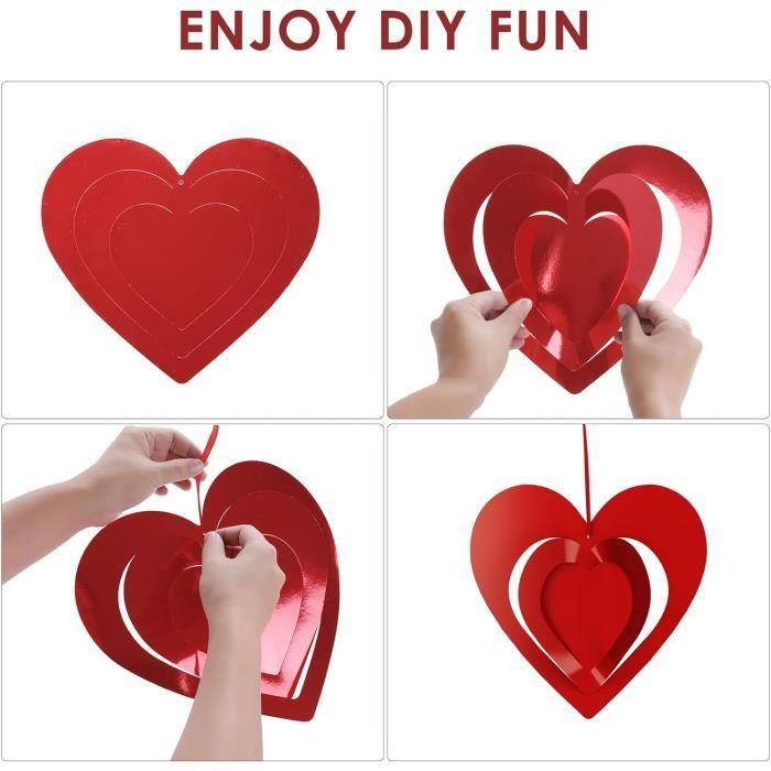 Cercle Lumineux Décoratif En Fer Pour Saint-Valentin 40x40x6cm - Idée Cadeau