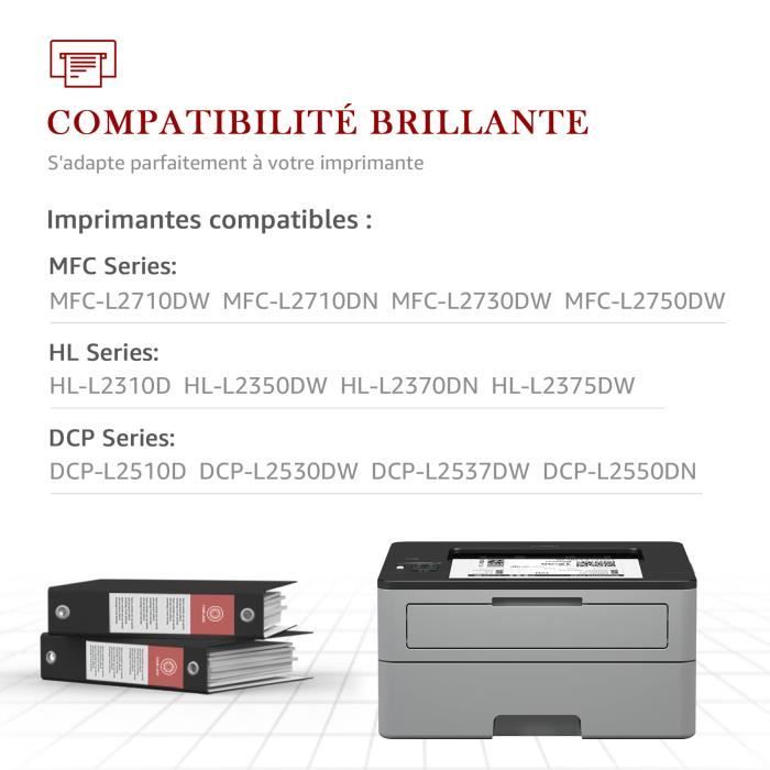 2 Packs Toner Compatible pour Brother TN2420 pour Brother DCP-L2510D  DCP-2550DN HL-L2310D HL-2350DW HL-2375DW MFC-L2710DN MFC-2730DW - Cdiscount  Informatique