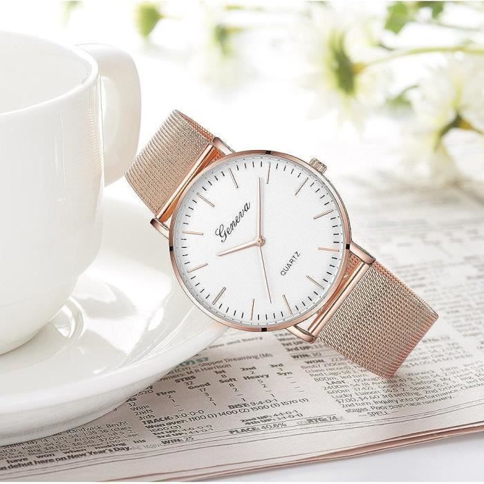Montre Bracelet Tissu Gen ve Femmes Classic Quartz Bracelet Montre