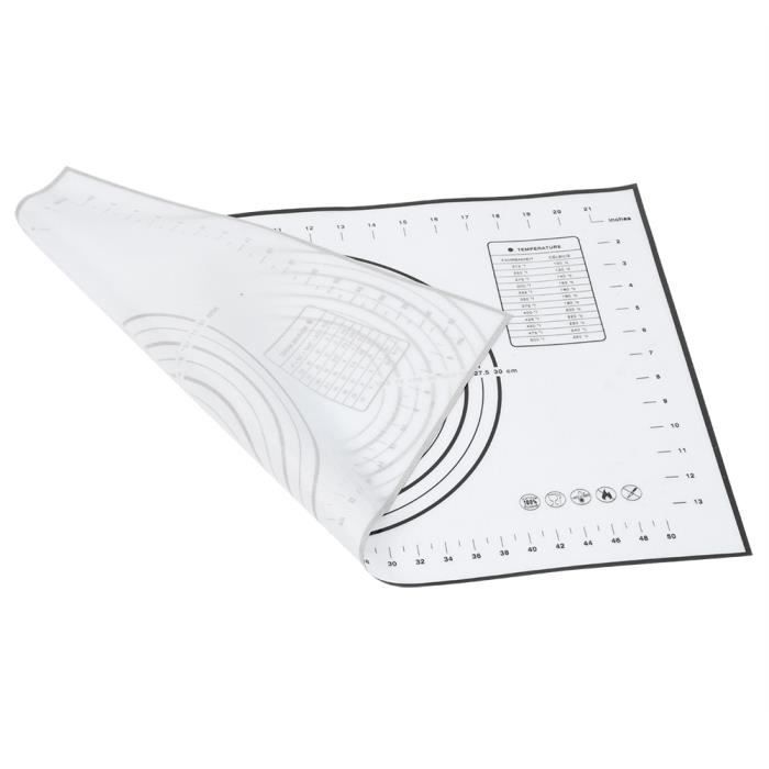 Tapis De Pétrissage Silicone Parmedu 80x60cm - Antiadhésif, Guide Mesure - Pour Pâtisserie