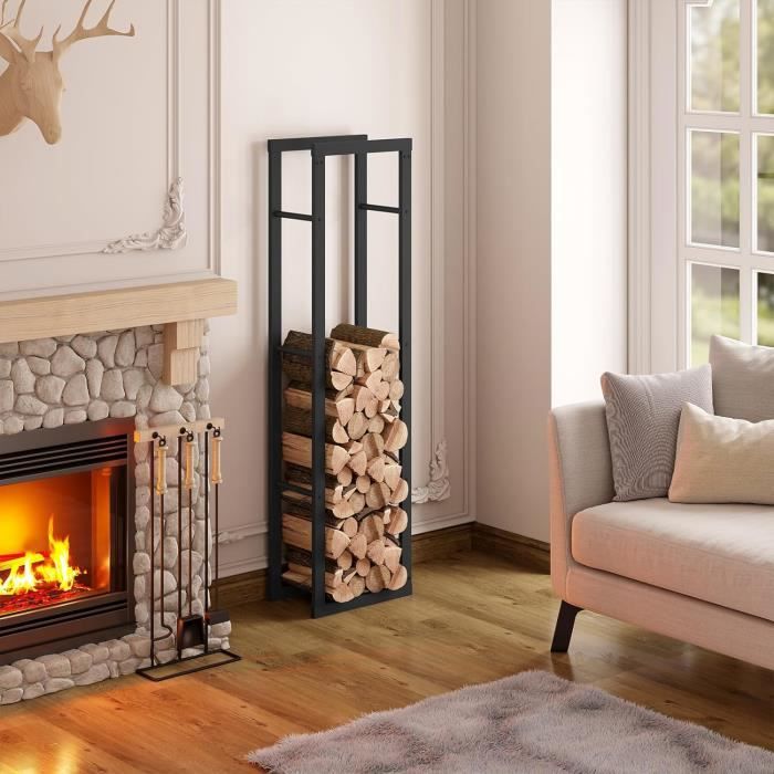 Lot De 4 Support à Bois De Chauffage, Kit De Support De Rangement Pour Bûches De Cheminée, Support De Journal Cheminée Pour Intérieure Exterieur