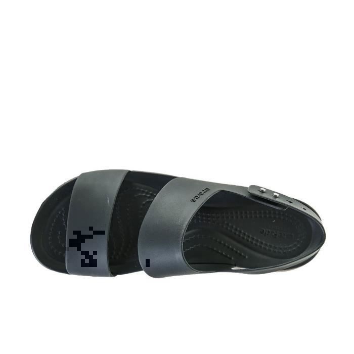 Crocs Compenser Sandales - CROCS - Brooklyn Low Wedge - Noir - Talon compensé - 5 cm de ...