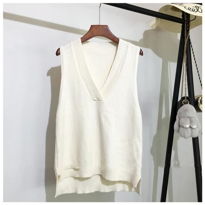 Gilet Femme Sans Manches – Col V, Tricot Léger Et Doux | Parfait Pour L’hiver, Le Printemps, Tous Les Jours