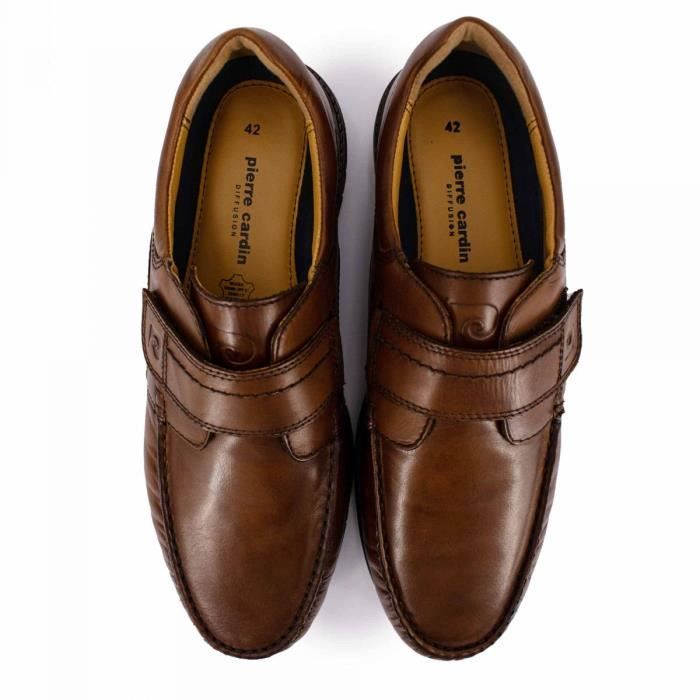 Mocassin Homme Pierre Cardin Cuir Marron Tailles 40 46