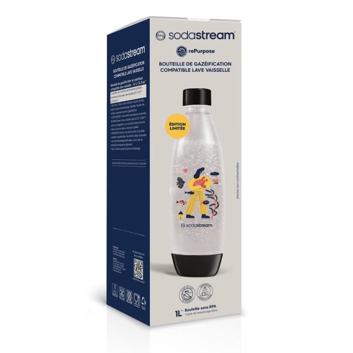 SodaStream Bouteille Édition Limitée RePurpose 1L - Compatible Lave-Vaisselle, Sans BPA, Pour Machines à Eau Pétillante