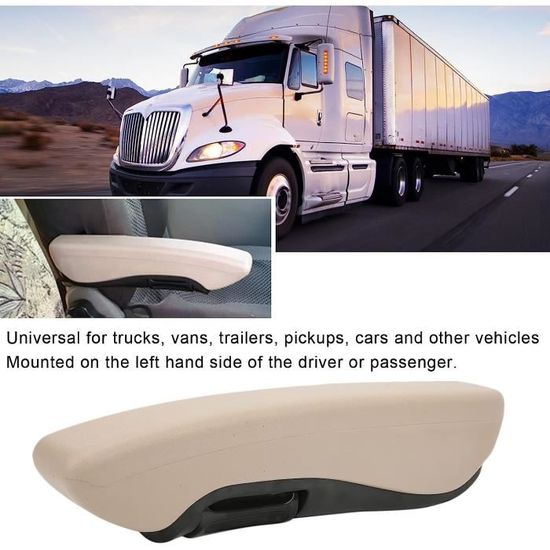 Accoudoir Réglable Universel Gokelomg Pour Voiture, Camion, RV - Noir