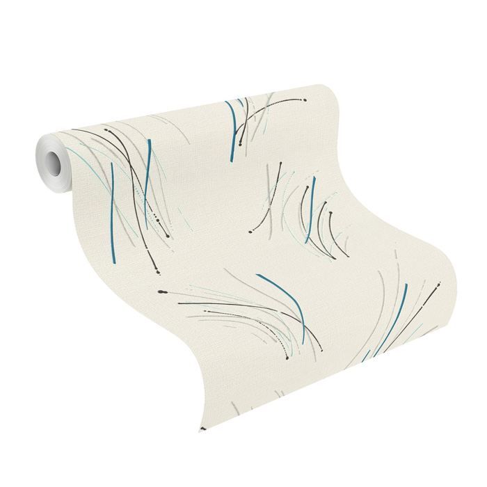 Rasch papier peint intissé, papier peint à motifs Salsa bleu clair - Rouleau Rasch papier peint intissé, papier peint à motifs Salsa bleu clair - Rouleau