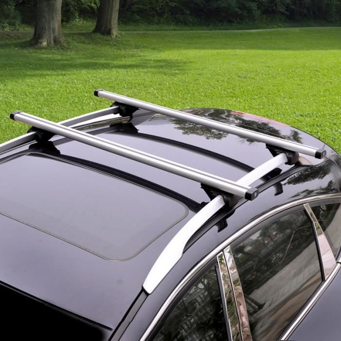 Barres de toit de voiture verrouillables 2 clés. 124x6x10 cm