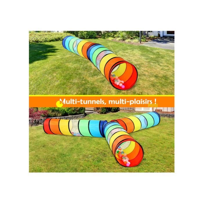 Tunnel De Jeu Enfant 180cm - Tente Motricité Intérieur Extérieur Avec Maille