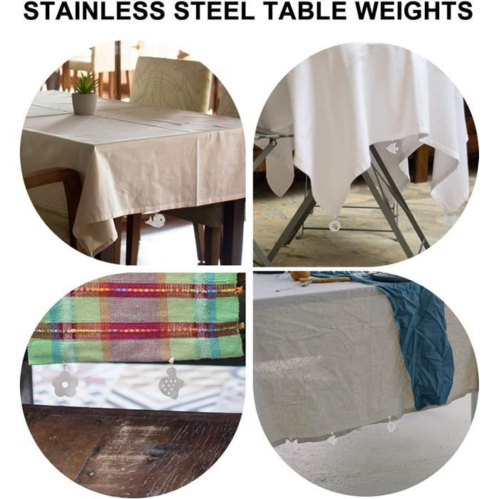 Poids de nappe avec pince de table en métal, couvertures de table