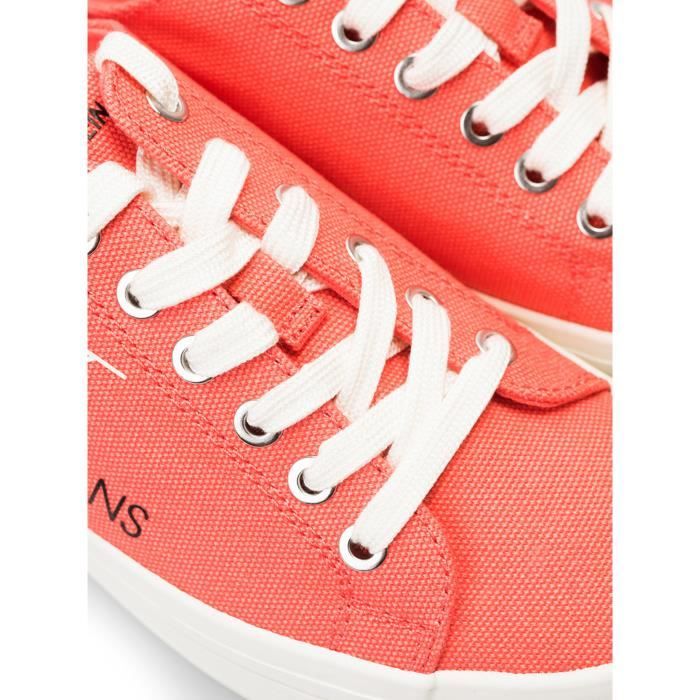Femme Baskets Calvin Klein Toile Rouge Rouge Cdiscount