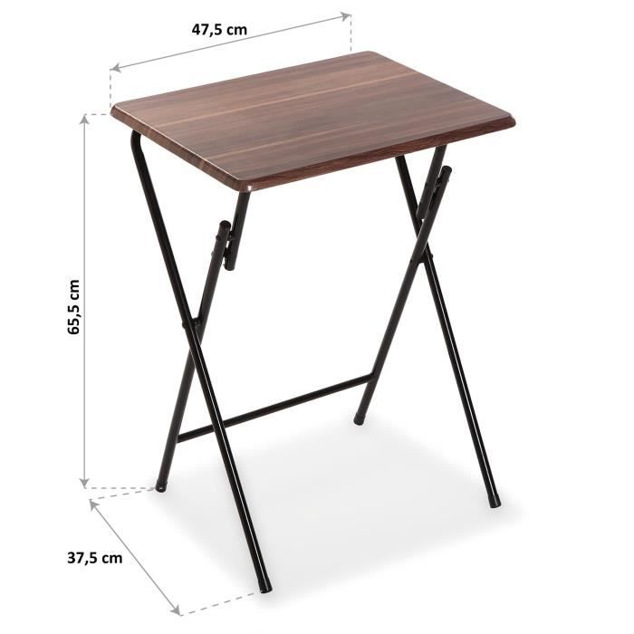 Table D'Appoint Versa Nalua 60x48x40cm | Style Scandinave Bois Marron Foncé