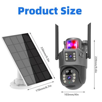 ARENTI 4G LTE Caméra Surveillance Solaire Avec Carte SIM, Batterie Et Panneau Solaire, Caméra Extérieure Sans Fil, 2K PTZ Caméra IP, Audio Bidirectionnel, Vision Nocturne Couleur, Détection IA, AOV