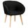 Fauteuil tissu noir