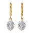 Diamond Accent Bicolore 18k plaqué or Boucles d/'oreilles Clou