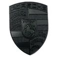 insigne logo Porsche Noir metal embleme capot-0
