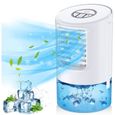 Climatiseur Mobile - ZGEER - Mini Refroidisseur d'Air - 4 en 1 - 3 Vitesses - 7 Couleurs LED