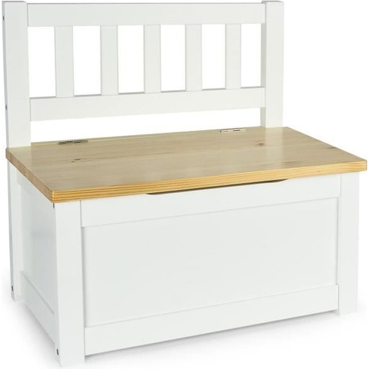 Coffre Banc En Bois Au Style Scandinave Pola Blac Pin Cdiscount Maison