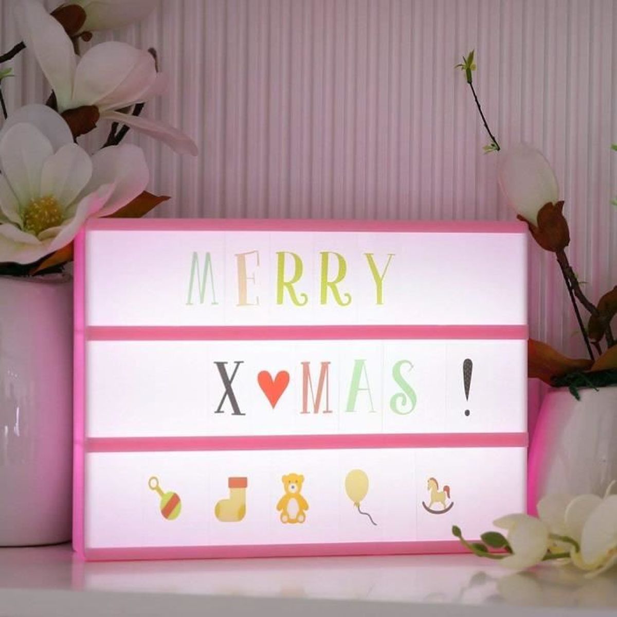 Décoration Mariage Anniversaire Boîte Lumineuse LED Avec Lettres Et Emojis - 16 Couleurs, Télécommande - Pour Fête, Mariage, Déco Lightbox Letters