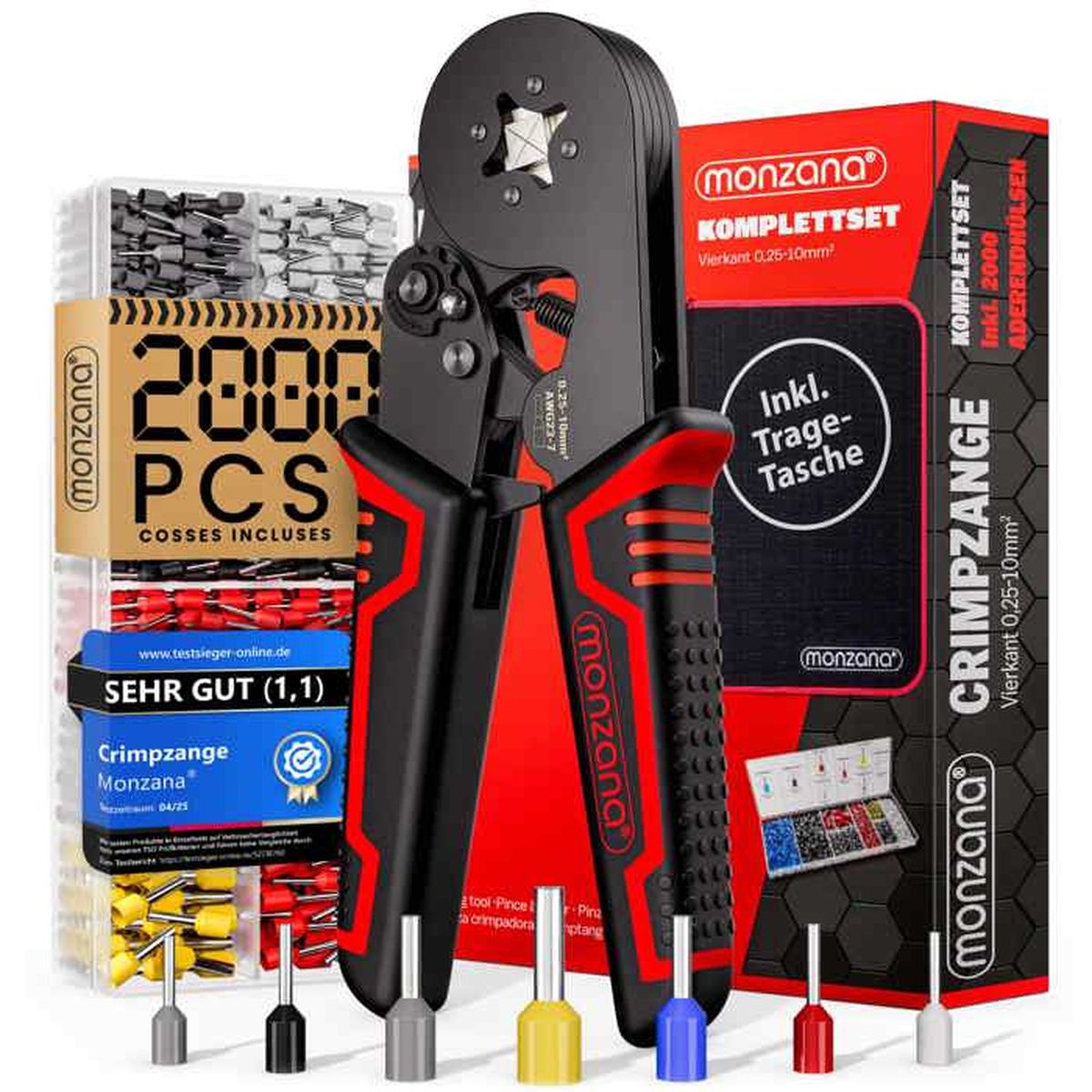 Pince à sertir BMH3F pour cosses non isolées à fût ouvert 0.50 à 6 mm² - JEDE
