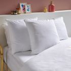 Lot de 2 Oreillers Mémoire de forme mixte Anti-acariens 60x60cm - Confort réglable - Barrettes de mousse et polyester - BLEU CALIN