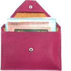 LOLUNA® Etui Pochette forme enveloppe pour papier voiture, carte grise, permis conduire, assurance, carte bleu en cuir - Fuchsia