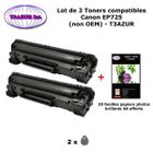 Toner - T3AZUR - EP725 - 2 pièces - 1600 pages - Compatible Canon LBP 6000/6020/6030