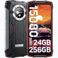 Smartphone Incassable Blackview BV9300 Pro 24Go+256Go 15080mAh Double écran 6.7" 64MP+32MP Android 13 NFC 100LM - Orange