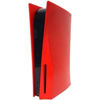 Housse de protection de remplacement panneau de coque anti-rayures pour PS5 Diso Console Rouge