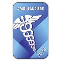 Autocollant Sticker - Vignette Caducée 2023 pour Pare Brise en Vitrophanie - V5 Ambulancière 