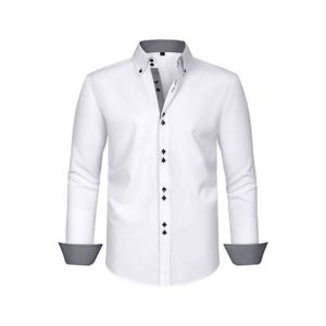 CHEMISE - CHEMISETTE Chemise Homme Stretch Col Chemise Manches Longues 
