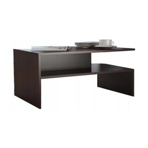 Table basse rectangulaire coloris blanc - 50 cmx100 cm