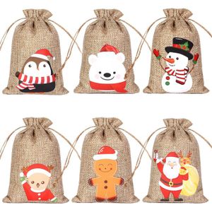 Lvjkes 12 Sachet Tissu Avec Cordon, 10 X 14 Cm, Imitation Lin, Petits