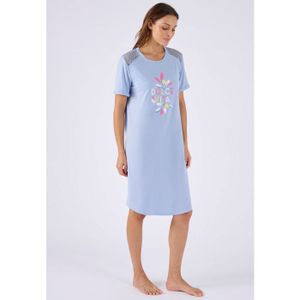Chemise De Nuit Femme Personne Agee Pyjamas / Chemises De Nuit By - Chemise De Nuit Longue Maille Coton Daxon En Coloris Neutre Chemise De Nuit Femme Longue Hiver Chaude