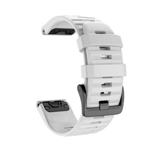 BRACELET MONTRE CONNEC. blanc 20mm-Bracelet pour Garmin Fenix  Silicone mo