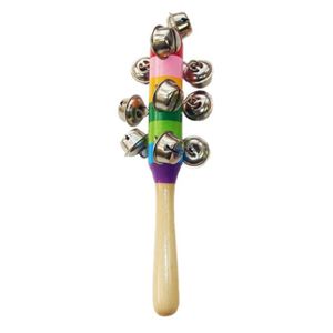 KALIMBA Akozon Bâton de cloche de Jingle Bâton de Clochette en Bois pour Enfants, Design coloré – Jouet Musical avec musique sanza