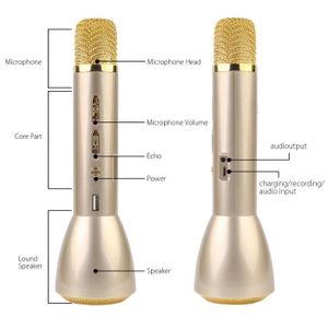 Microphone karaoké Bluetooth LifeGoods - Sans fil avec haut