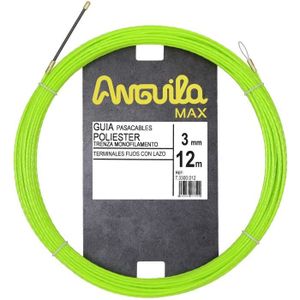 SPOT D'EXTÉRIEUR  ANGUILA MAX Guide passe-câble spécial tubes polyester tressé monofilament 3 mm 12 mètres et bornes fixes avec ruban,