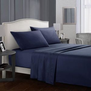 PARURE DRAP PLAT-DRAP housse+ 2 taies 2 personnes- blanche EUR 45,00 - FR