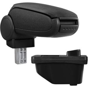 Accoudoir Voiture Double Couche Pour Peugeot Partner Tepee - Boîte De Rangement Console Centrale Avec Surpiqûres Noires