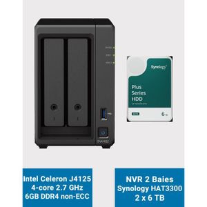 SERVEUR STOCKAGE - NAS  Synology DVA1622 Network Video Recorder HAT3300 12To (2x6To)