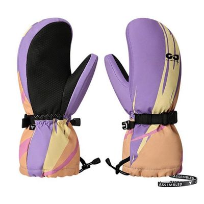 Gants De Ski Pour Enfants - Moufles Imperméables - Coupe-vent - Froid - Pour Garçons Et Filles - 6 7 8 Ans - Gants D'hiver Pour Snowboard - Cadeaux - Bleu