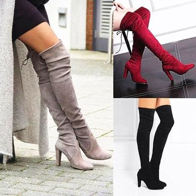 Bottes Cuissardes Femme Noires à Talons Hauts - Marque Pas Cher - Hauteur  de Tige Haute - Fermeture Zip NOIR - Cdiscount