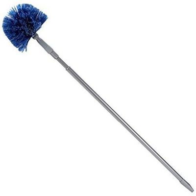MSV Manche à Balai En Acier 120cm - Manche Métal Rouge/Noir Polypropylène Robuste Pour Balais Et Accessoires De Nettoyage