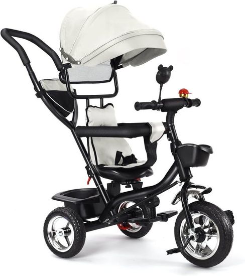 Vélo Bébé 9 Mois à 5 Ans Tricycle Bébé Évolutif 6 En 1 – Vélo Poussette Enfant 10 Mois à 5 Ans, Siège Réversible, Pare-Soleil & Pédales Vélo Bébé 9 Mois à 5 Ans Tricycle Bébé Évolutif 6 En 1 – Vélo Poussette Enfant 10 Mois à 5 Ans, Siège Réversible, Pare-Soleil & Pédales