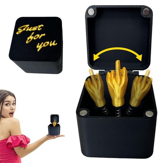 Boîte Surprise "doigt D'honneur" - Cadeau Humoristique Et Provocant, Pop-up, Idéal Pour Farce, Halloween, Noël